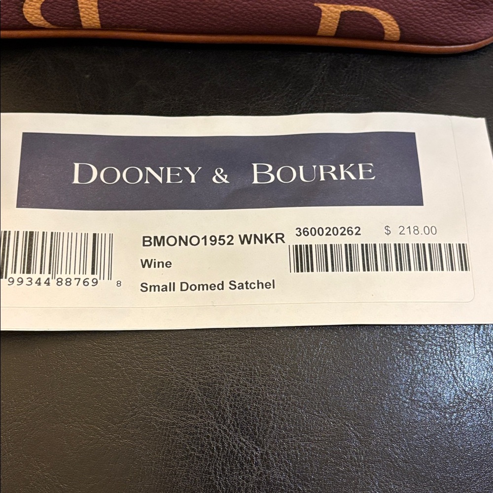 Dooney & Bourke Wine small domed satchel monogram - Picture 2 of 4